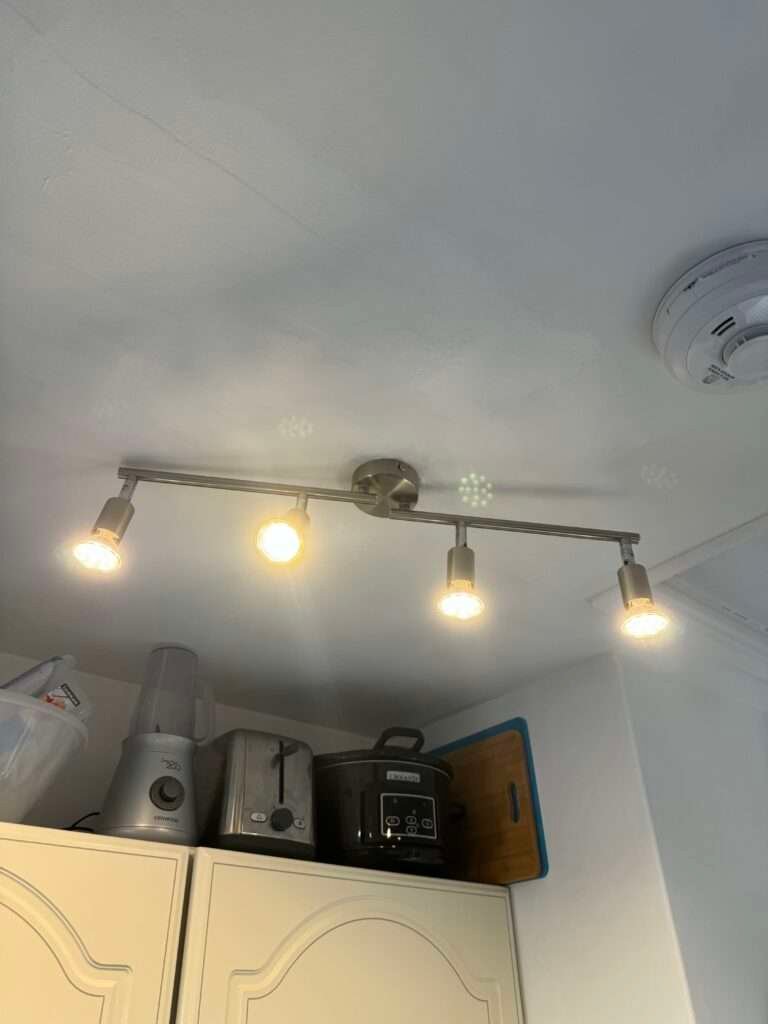 multi LED spot light in kitchen fitting